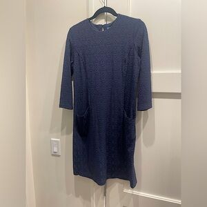 J McLaughlin Catalyst textured Dress M knit NAVY travel dress